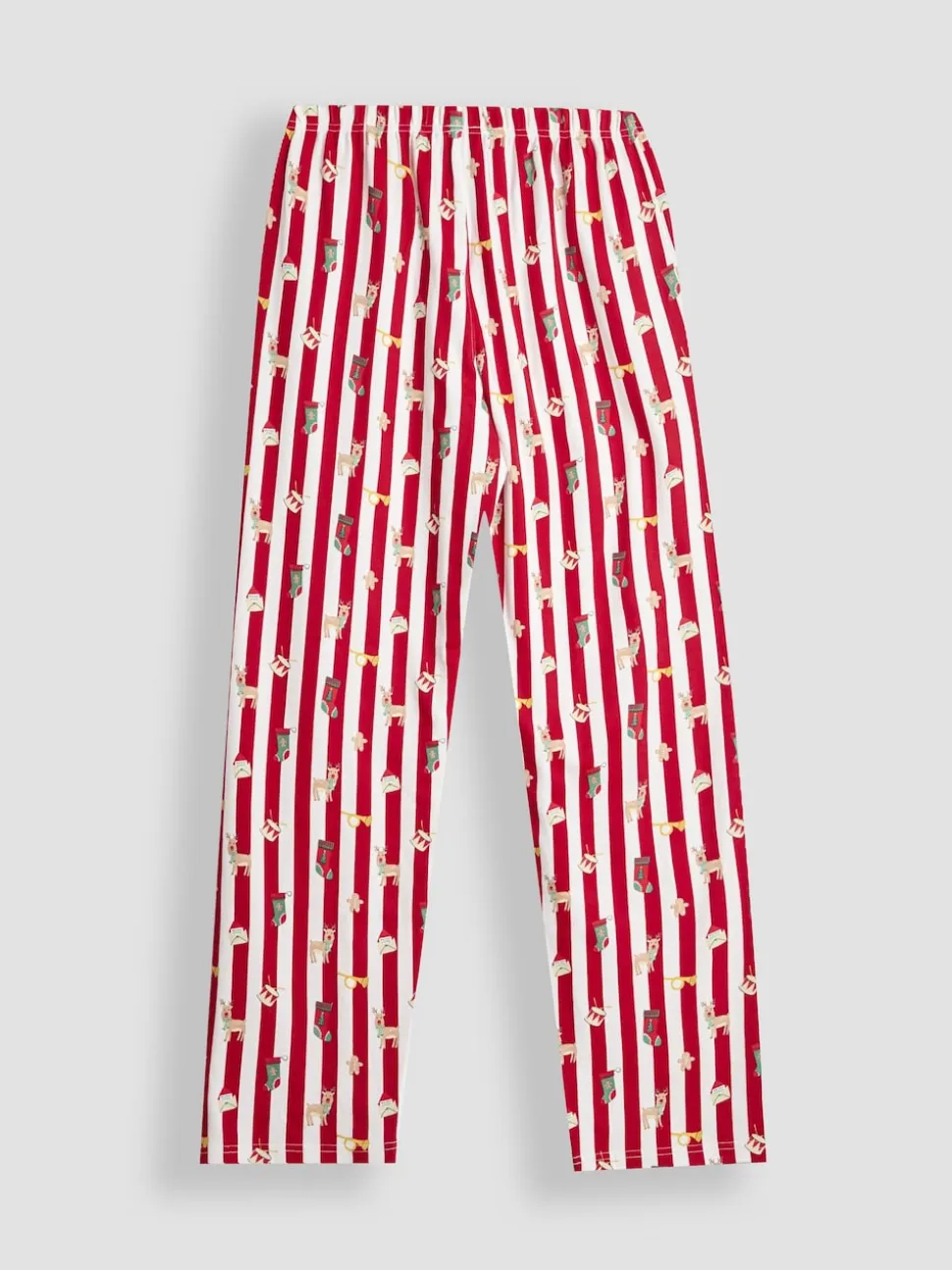 JoJo Maman Bébé Red Men's Stripe Christmas Pyjama Set