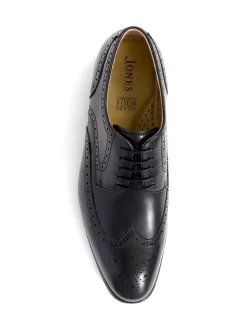 Jones Bootmaker Black Chrome Middleham Leather Oxford Black Shoes