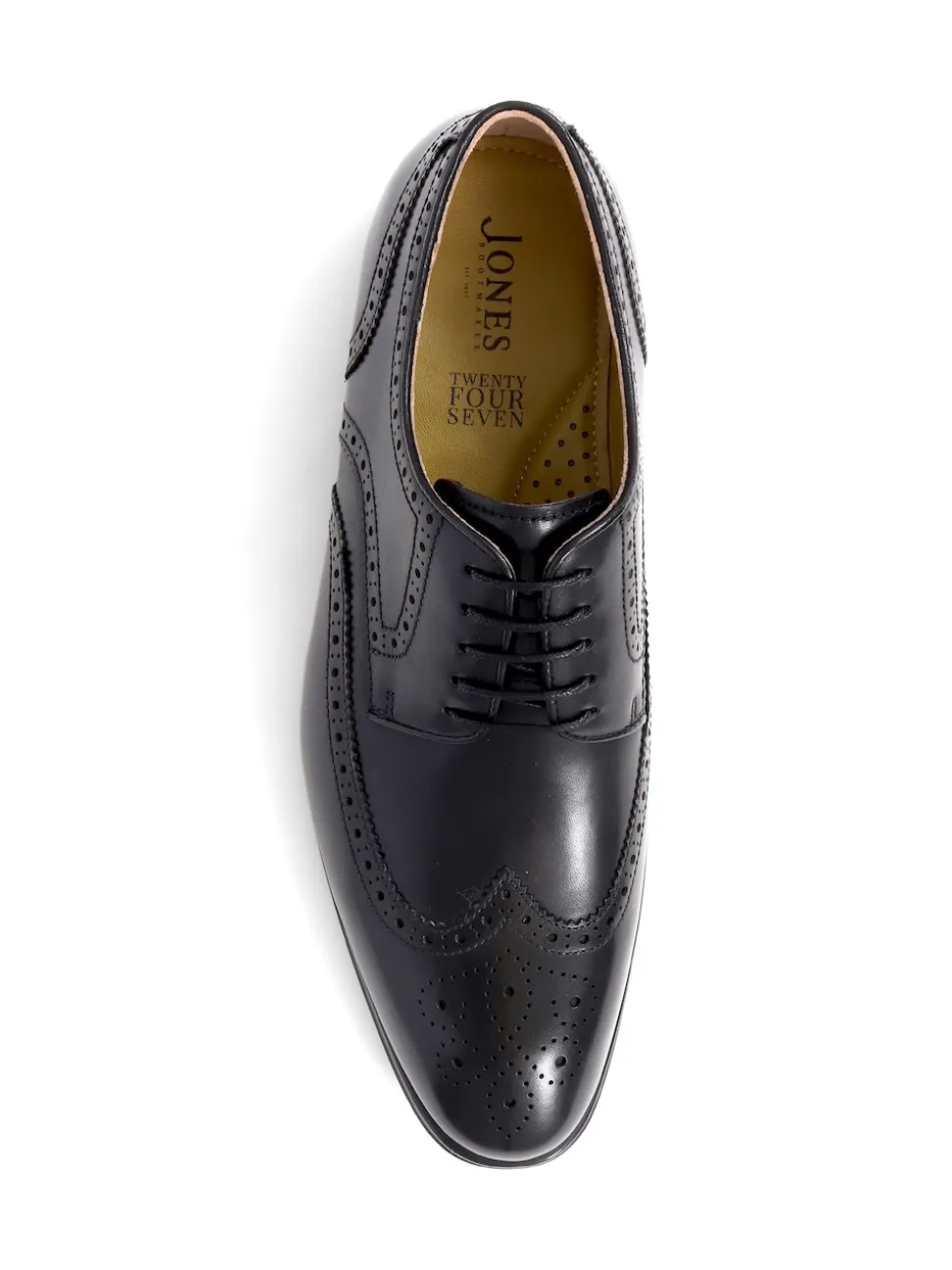 Jones Bootmaker Black Chrome Middleham Leather Oxford Black Shoes