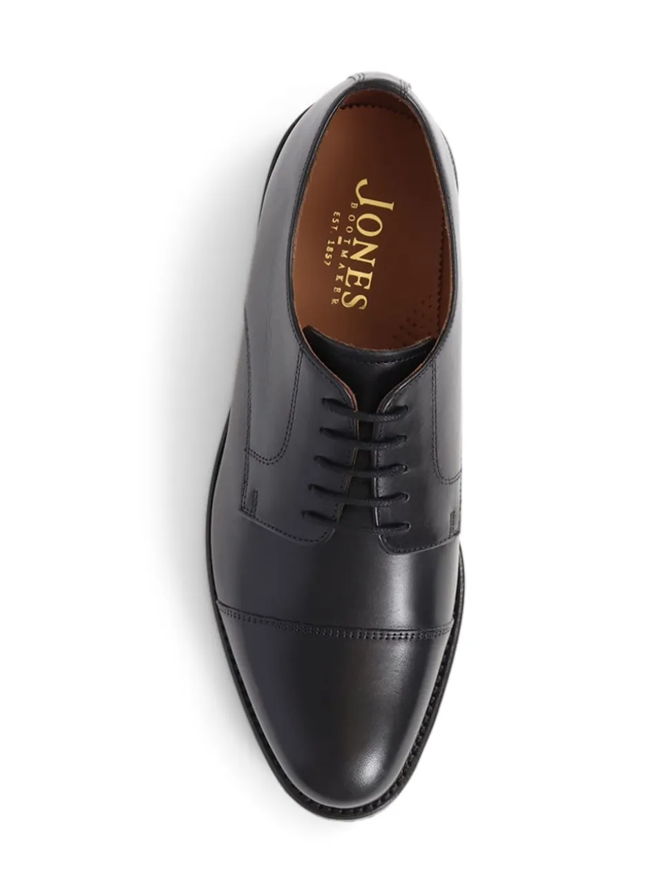 Jones Bootmaker Black Gents Lace-Up Smart Leather Shoes