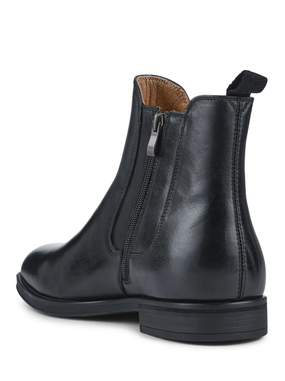 Jones Bootmaker Black Gibson Leather Wide-Fit Chelsea Boots