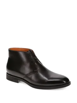 Jones Bootmaker Black Gordon Lace-Up Wide-Fit Leather Boots