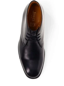 Jones Bootmaker Black Gordon Lace-Up Wide-Fit Leather Boots