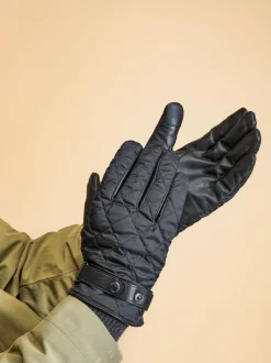 Jones Bootmaker Black Mens Quilted Waterproof Gloves
