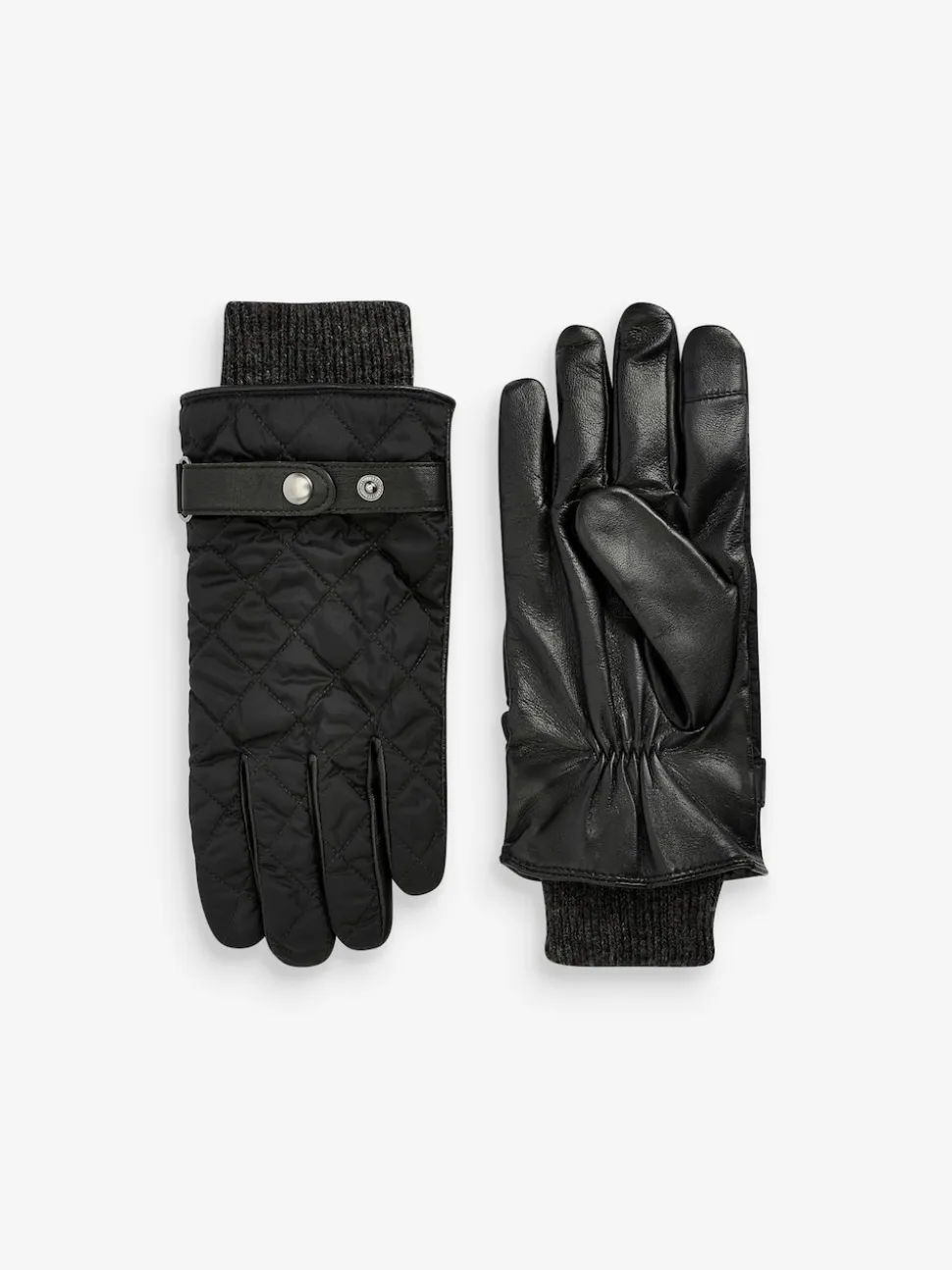 Jones Bootmaker Black Mens Quilted Waterproof Gloves