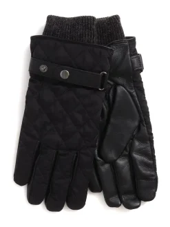 Jones Bootmaker Black Mens Quilted Waterproof Gloves