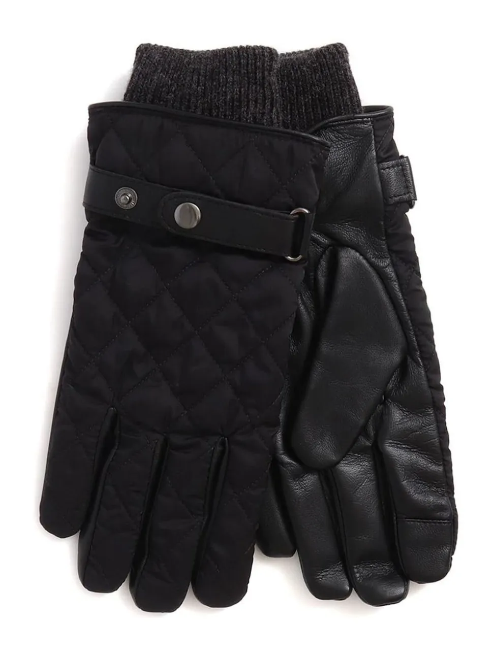 Jones Bootmaker Black Mens Quilted Waterproof Gloves