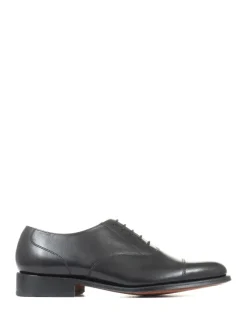 Jones Bootmaker Black Men’s Leather Wide-Fit Lace Smart Shoes