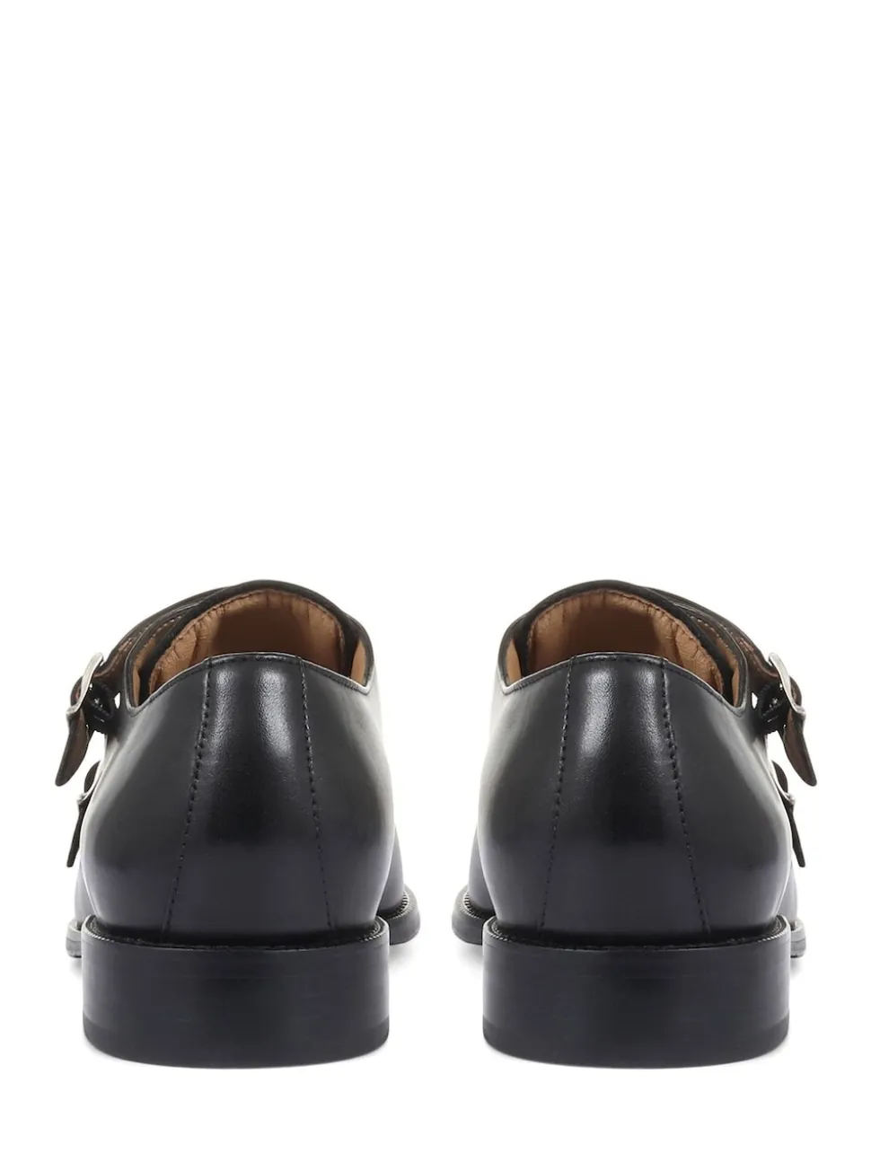 Jones Bootmaker Black Nathaniel Leather Double Monk Shoes