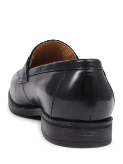 Jones Bootmaker Black Radley Wide Fit Leather Loafers