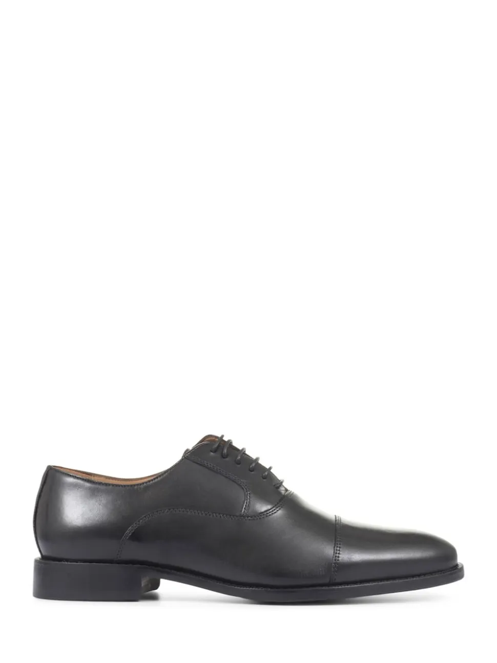 Jones Bootmaker Black Regular Fit Men’s Leather Lace Smart Shoes