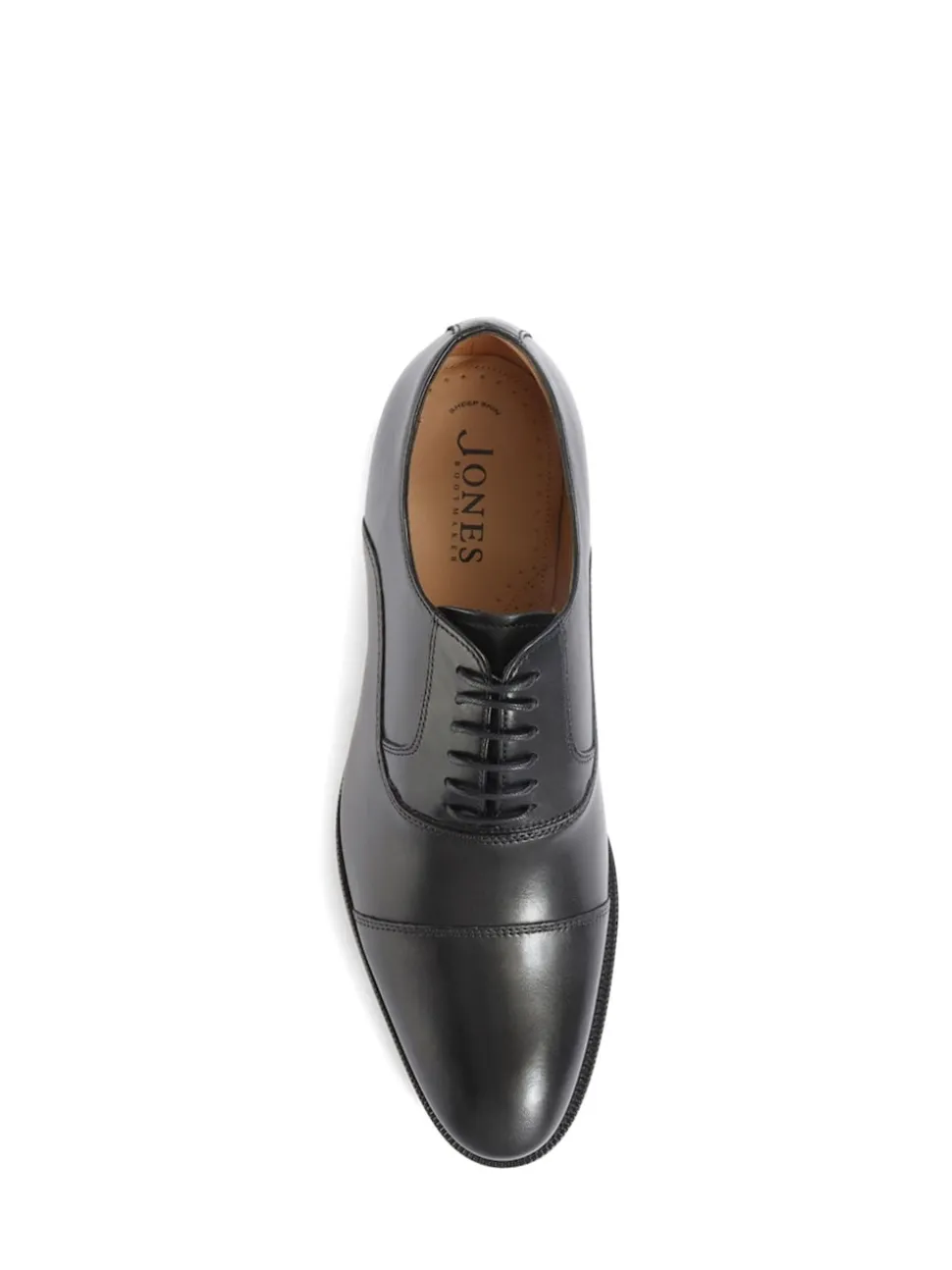 Jones Bootmaker Black Regular Fit Men’s Leather Lace Smart Shoes