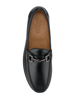 Jones Bootmaker Black Roan Leather Slip-On Shoes