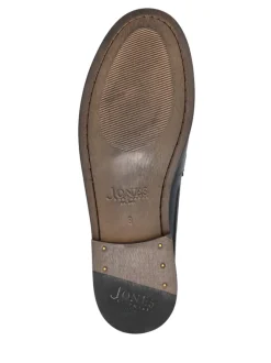 Jones Bootmaker Black Roan Leather Slip-On Shoes
