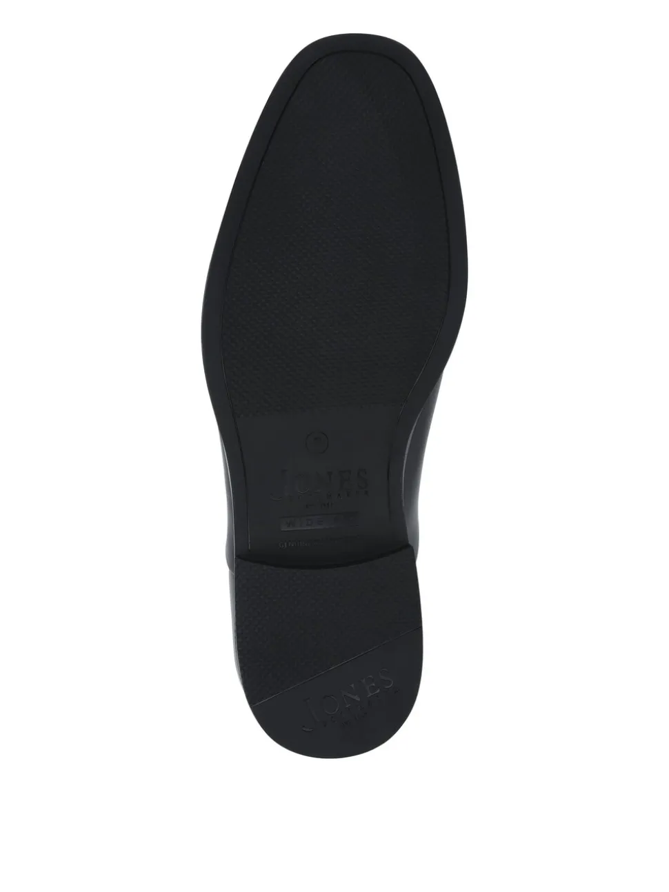 Jones Bootmaker Black Rothbury Wide Fit Slip On Leather Loafers