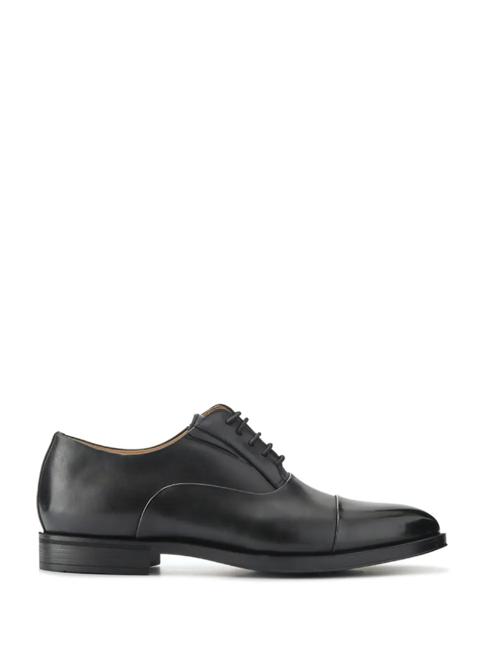 Jones Bootmaker Black Wide-Fit Men’s Leather Lace Smart Shoes