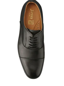 Jones Bootmaker Black Wide-Fit Men’s Leather Lace Smart Shoes