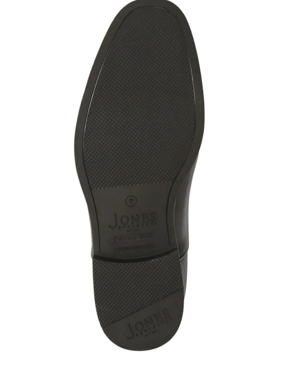 Jones Bootmaker Black Wide-Fit Men’s Leather Lace Smart Shoes