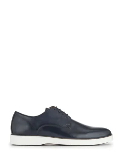 Jones Bootmaker Blue Kolten Leather Lace-Up Shoes