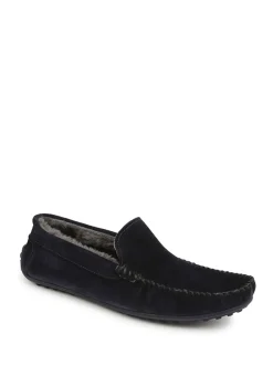 Jones Bootmaker Blue Zain Suede Slippers