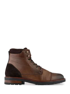 Jones Bootmaker Brown Dusseldorf Leather Lace-Up Boots