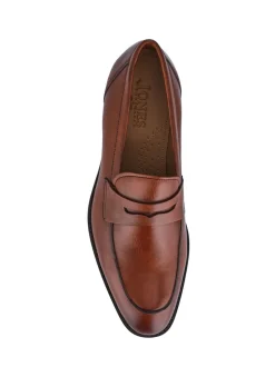 Jones Bootmaker Brown Leather Penny Loafers