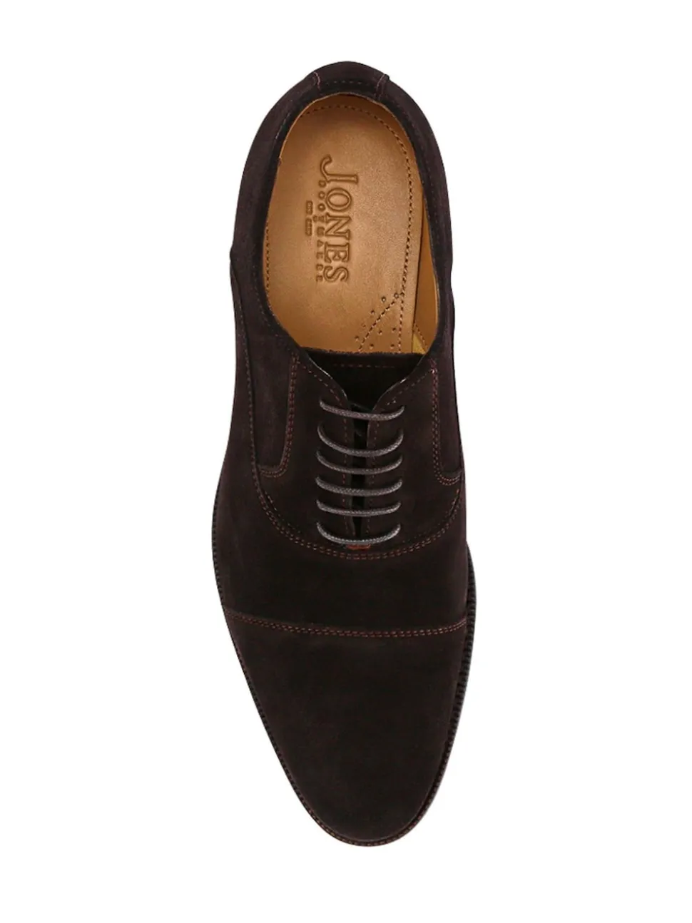 Jones Bootmaker Brown Suede Regular Fit Men’s Leather Lace Smart Shoes