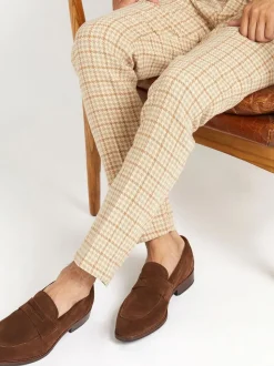 Jones Bootmaker Chestnut Brown Leather Penny Loafers
