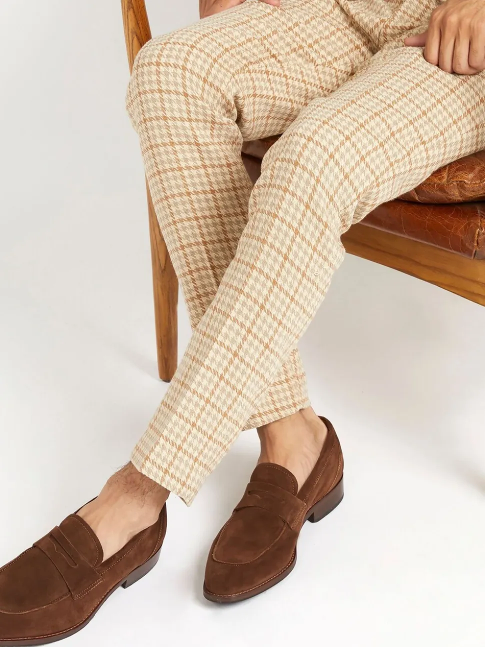 Jones Bootmaker Chestnut Brown Leather Penny Loafers