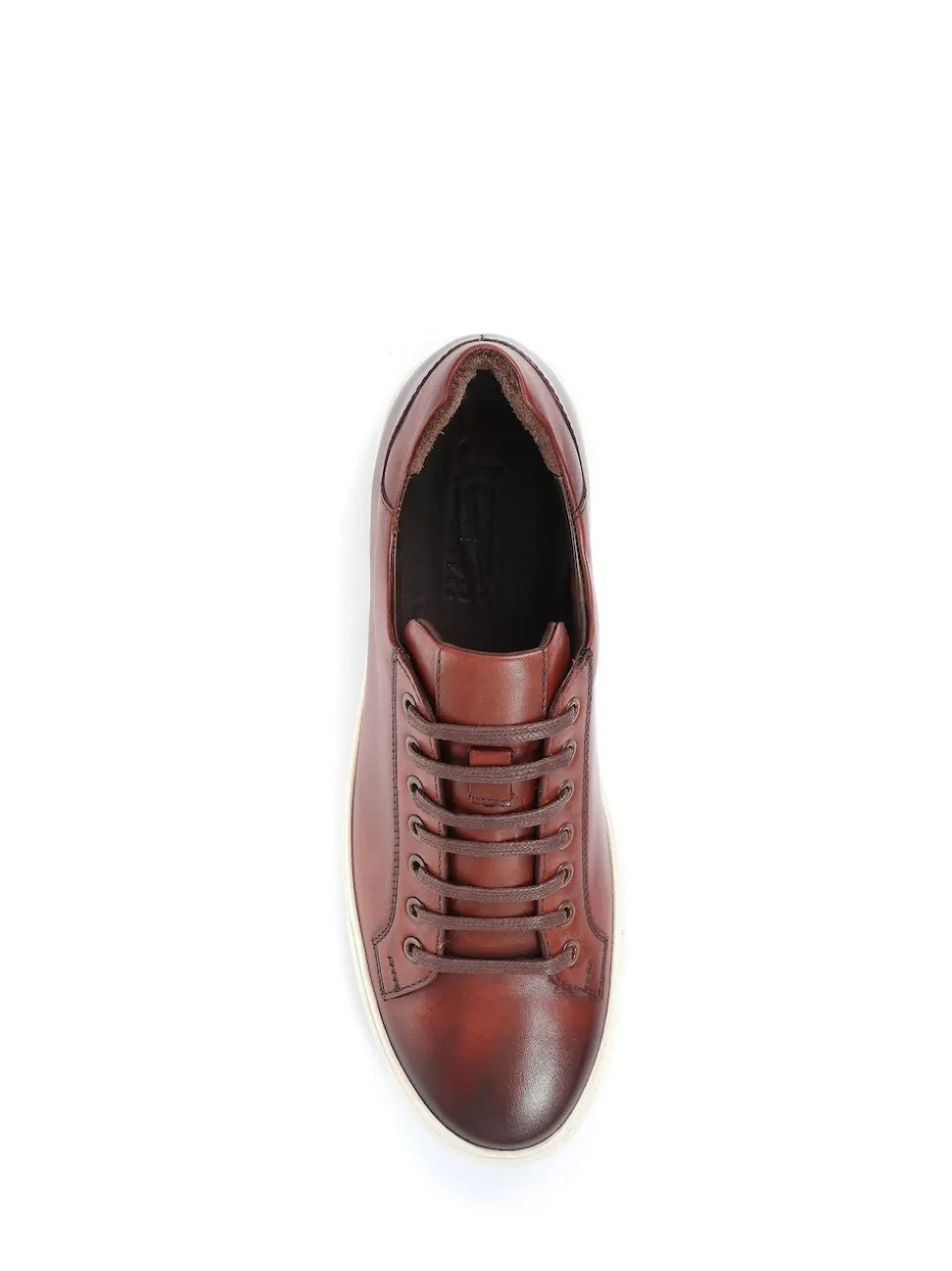 Jones Bootmaker Cognac Brown Simon Leather Mens Trainers