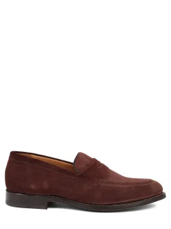 Jones Bootmaker Dark Brown Suede Barcelona Leather Loafers