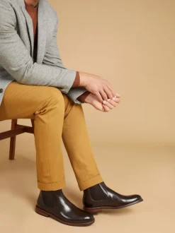 Jones Bootmaker Dark Brown Eastbourne Leather Chelsea Boots