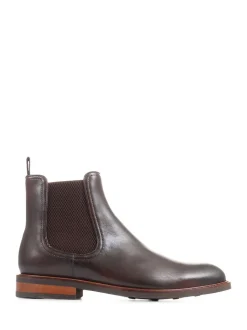 Jones Bootmaker Dark Brown Eastbourne Leather Chelsea Boots