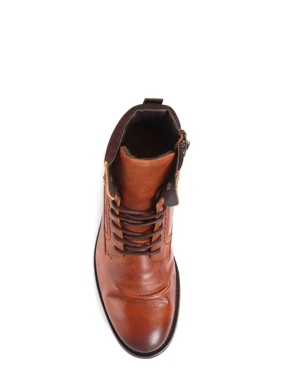 Jones Bootmaker Dark Tan Docklands Leather Lace Up Boots