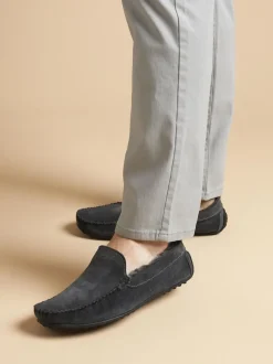 Jones Bootmaker Grey Zain Suede Slippers