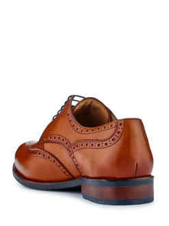 Jones Bootmaker Natural Mens Manning Wide Fit Brogues Shoes