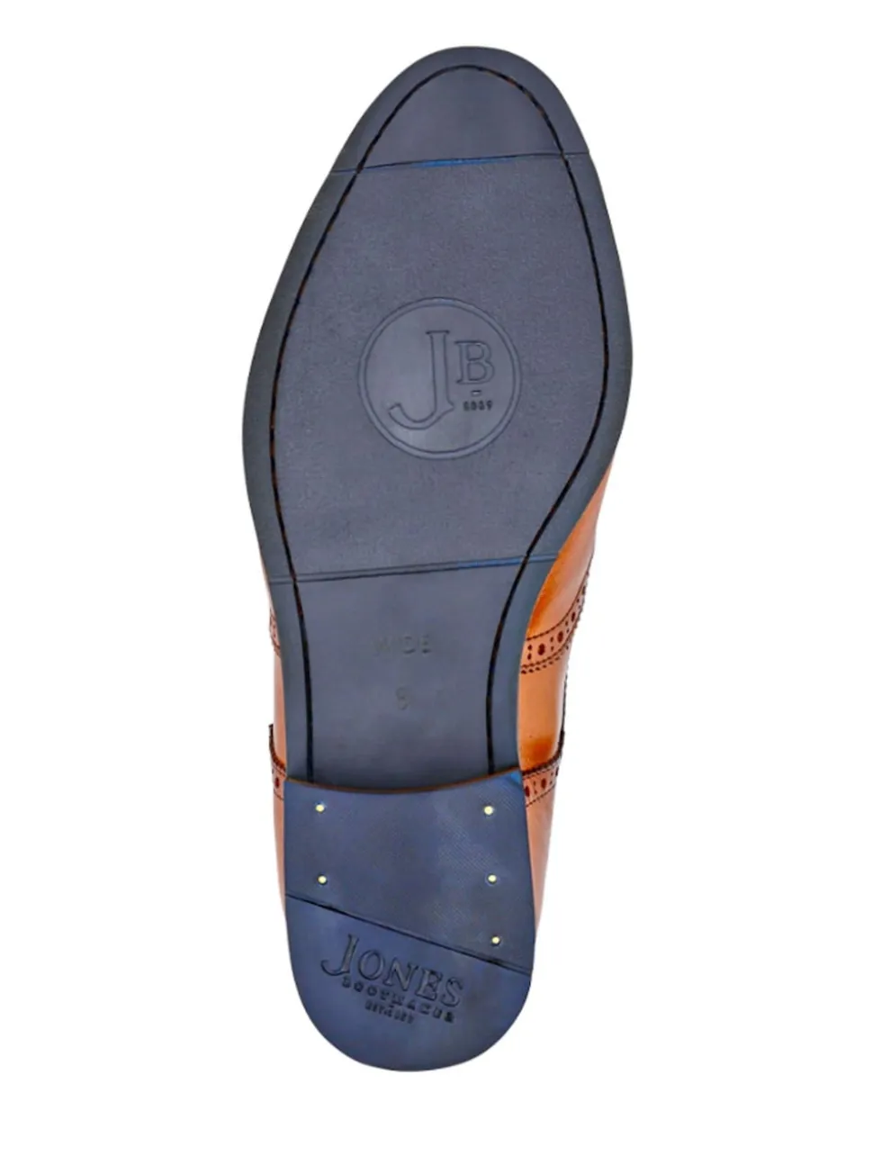 Jones Bootmaker Natural Mens Manning Wide Fit Brogues Shoes