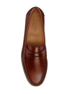 Jones Bootmaker Natural Quennell Leather Penny Loafers