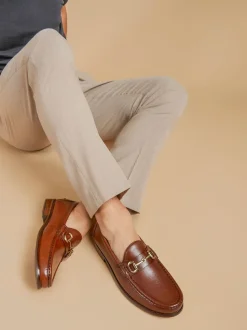 Jones Bootmaker Natural Roan Leather Slip-On Shoes