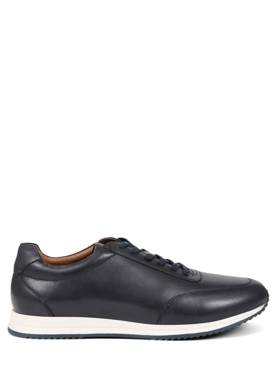 Jones Bootmaker Navy Blue Southend2 Leather Trainers