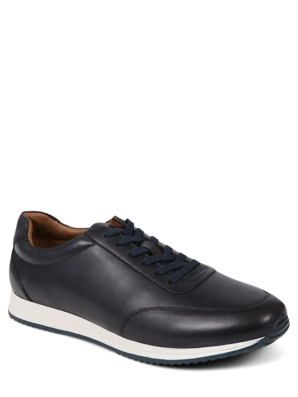Jones Bootmaker Navy Blue Southend2 Leather Trainers