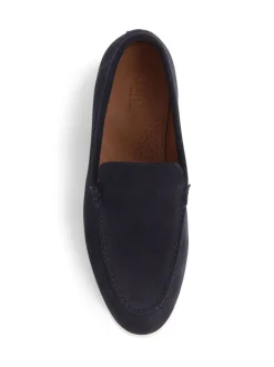 Jones Bootmaker Navy Suede Raiden Suede Loafers