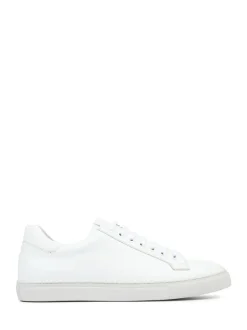 Jones Bootmaker White Regular Fit Mens Simon Leather Trainers