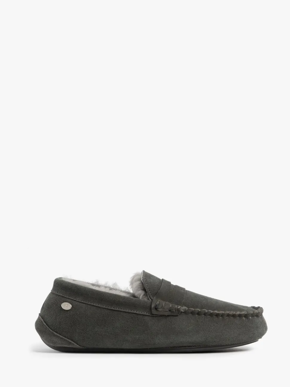 Just Sheepskin Mens Grey Quentin Sheepskin Slippers