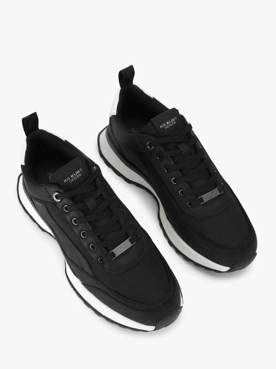 KG Kurt Geiger Black Chrome Kai Trainers