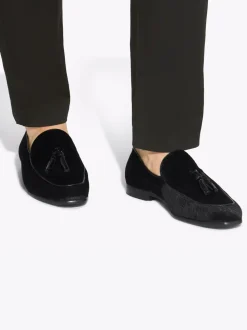 KG Kurt Geiger Black Curtis Velvet Shoes