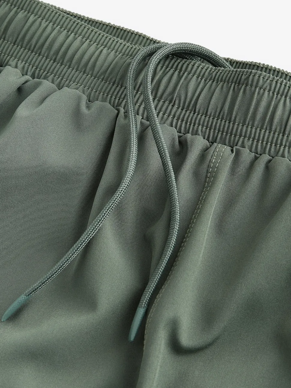 Khaki Green 7 Inch Active Gym Sports Shorts