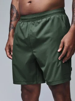 Khaki Green Active Cargo Gym Training Shorts