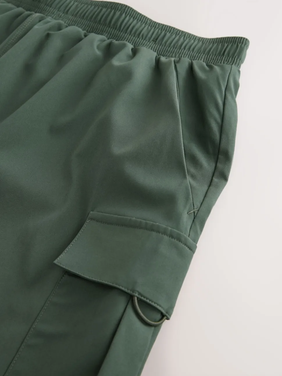 Khaki Green Active Cargo Gym Training Shorts
