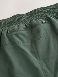 Khaki Green Active Cargo Gym Training Shorts